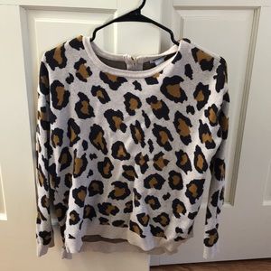 Leopard Print 100% Cotton Sweater